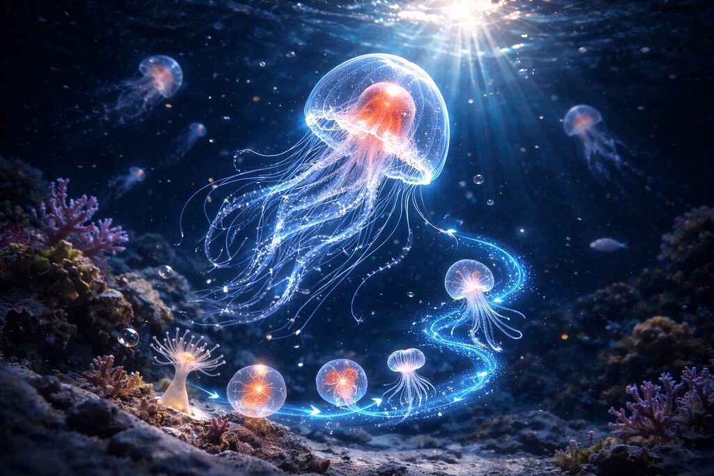 Sứa “bất tử” – sinh vật có thể quay ngược vòng đời