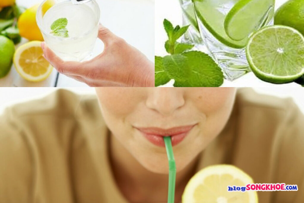 nên uống nước chanh bằng ống hút